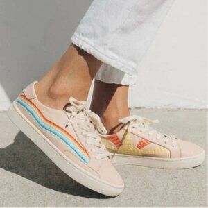 Soludos Embroidered Rainbow Sneaker